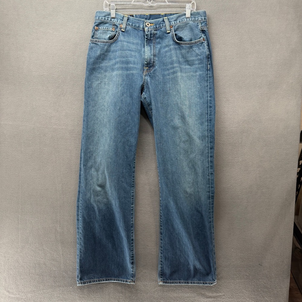 Lucky Brand Mens 34x30 Straight Leg Jeans Blue Ol Farmers Wash Cotton